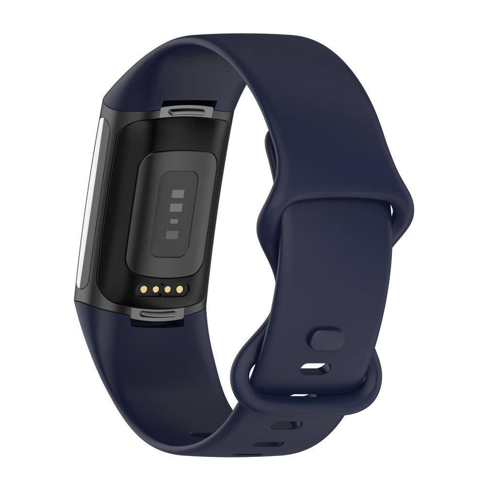 Mega kønt Fitbit Charge 5 Silikone Rem - Størrelse: L - Blå#serie_6