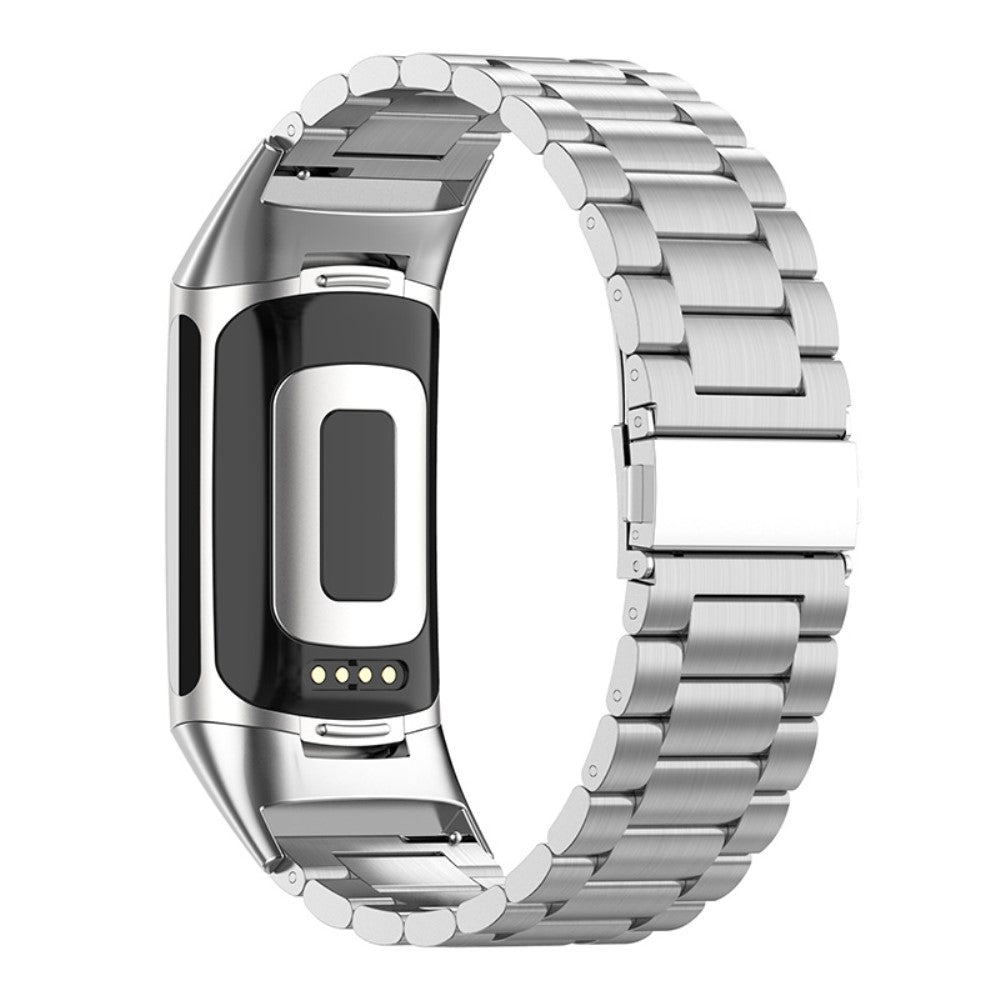 Vildt fantastisk Fitbit Charge 5 Metal Rem - Sølv#serie_016