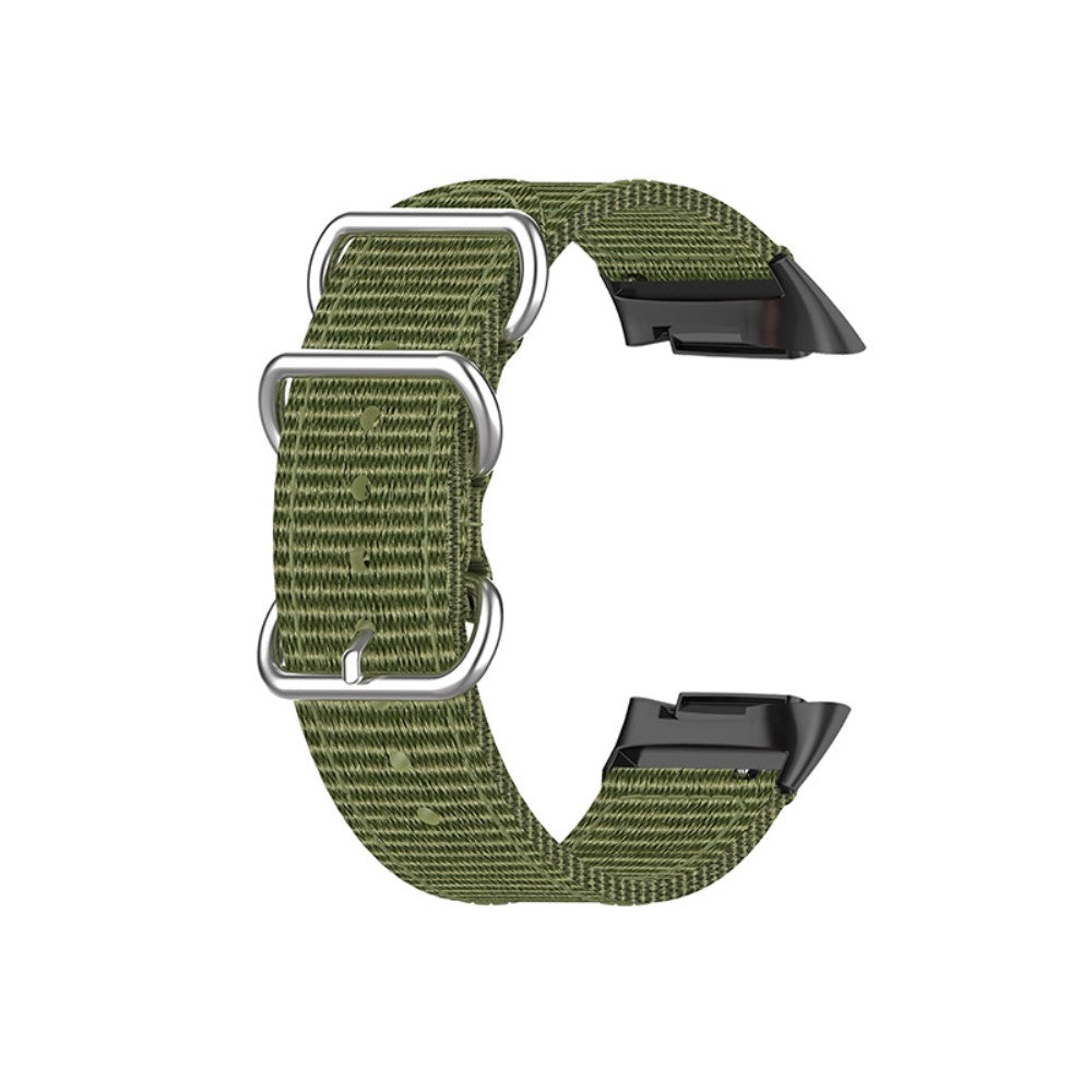 Rigtigt rart Fitbit Charge 5 Nylon Rem - Grøn#serie_6