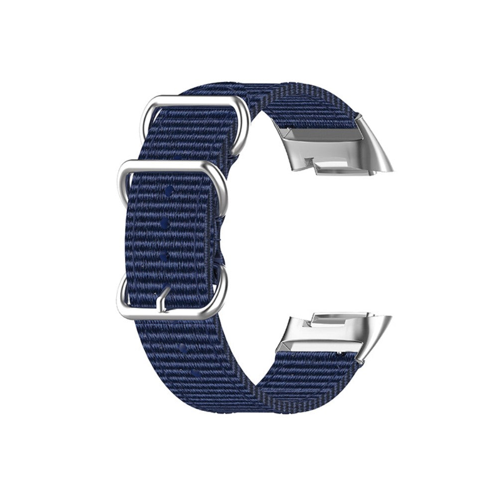 Mega kønt Fitbit Charge 5 Nylon Rem - Blå#serie_1