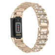 Fremragende Metal Og Rhinsten Rem passer til Fitbit Charge 5