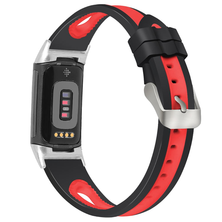Pænt Fitbit Charge 5 Silikone Rem - Rød#serie_5