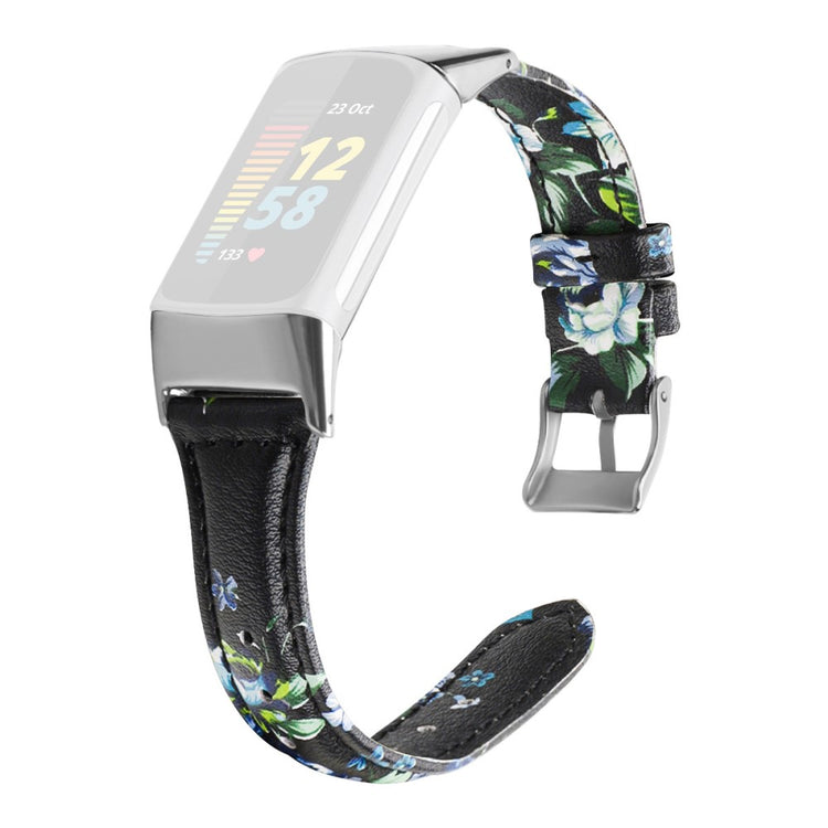 Pænt Fitbit Charge 5 Ægte læder Rem - Størrelse: L - Flerfarvet#serie_8
