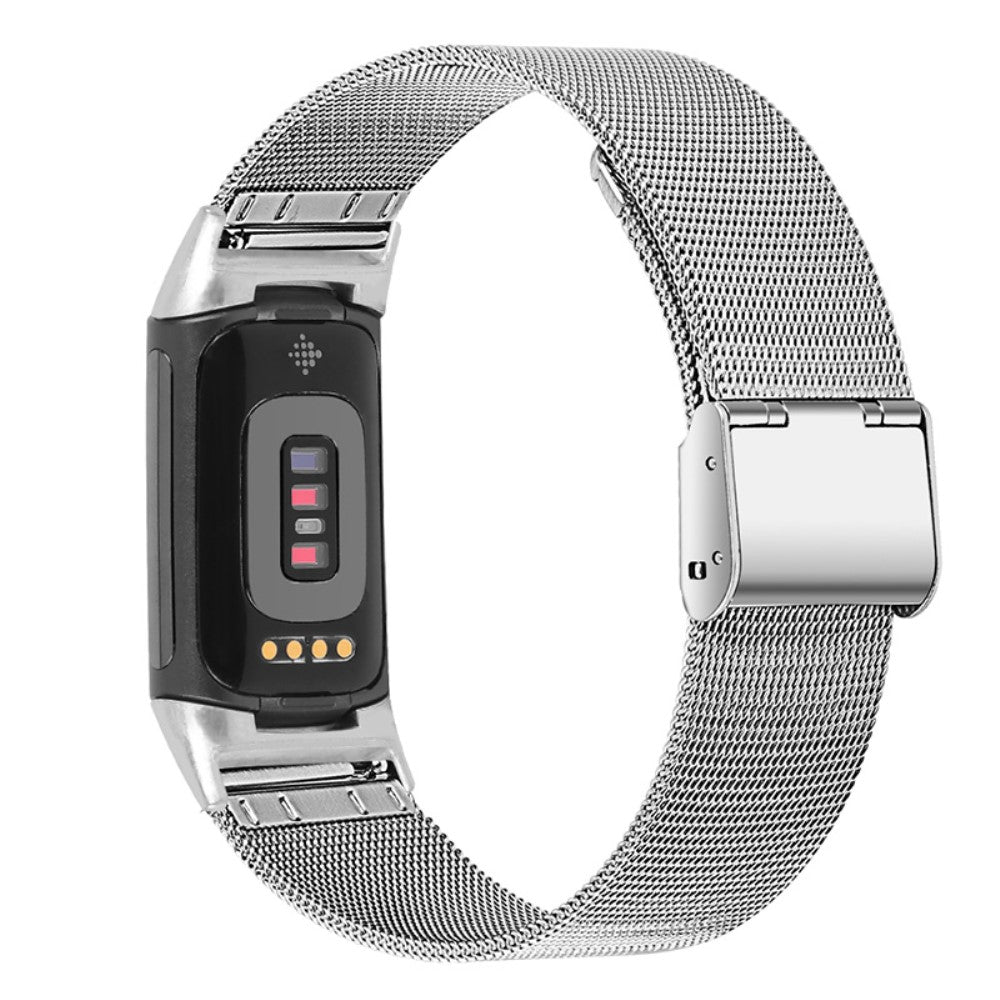 Helt vildt pænt Fitbit Charge 5 Metal Rem - Sølv#serie_061