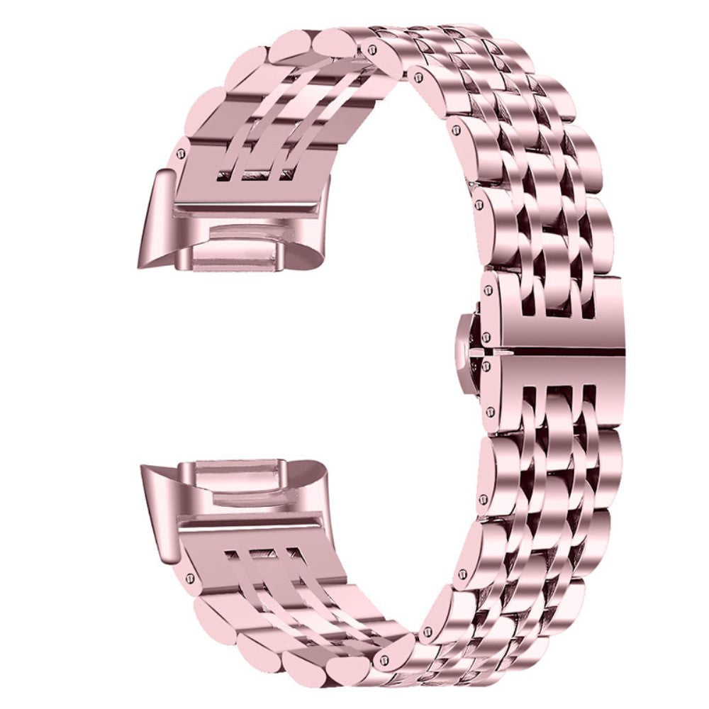 Meget holdbart Fitbit Charge 5 Metal Rem - Pink#serie_2