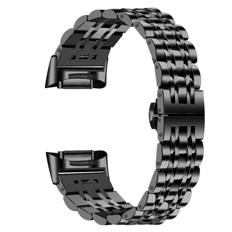 Meget holdbart Fitbit Charge 5 Metal Rem - Sort#serie_6
