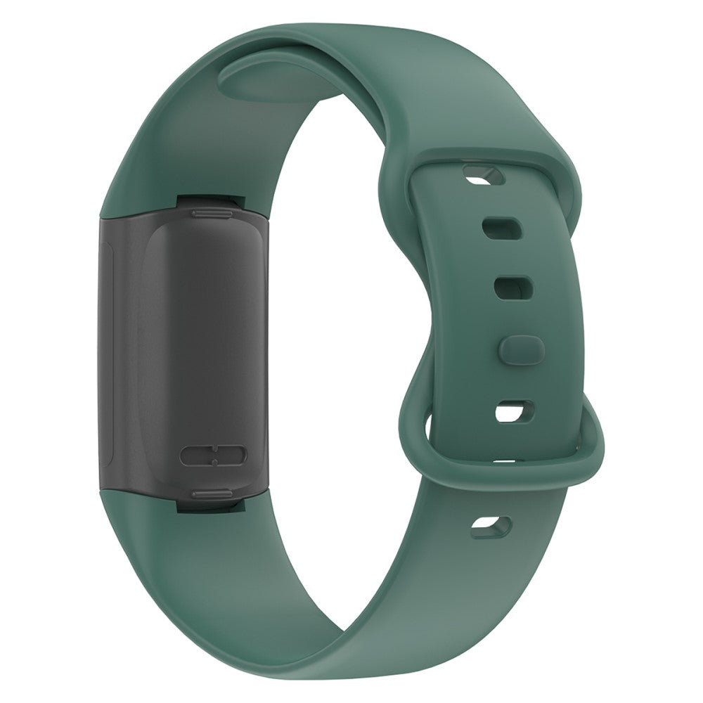 Super elegant Fitbit Charge 5 Silikone Rem - Grøn#serie_10