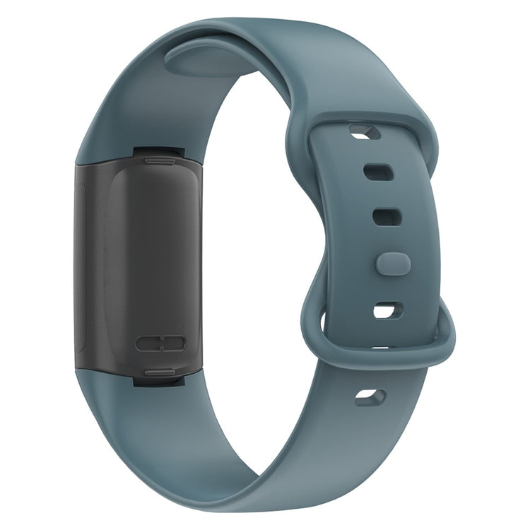 Super elegant Fitbit Charge 5 Silikone Rem - Blå#serie_8