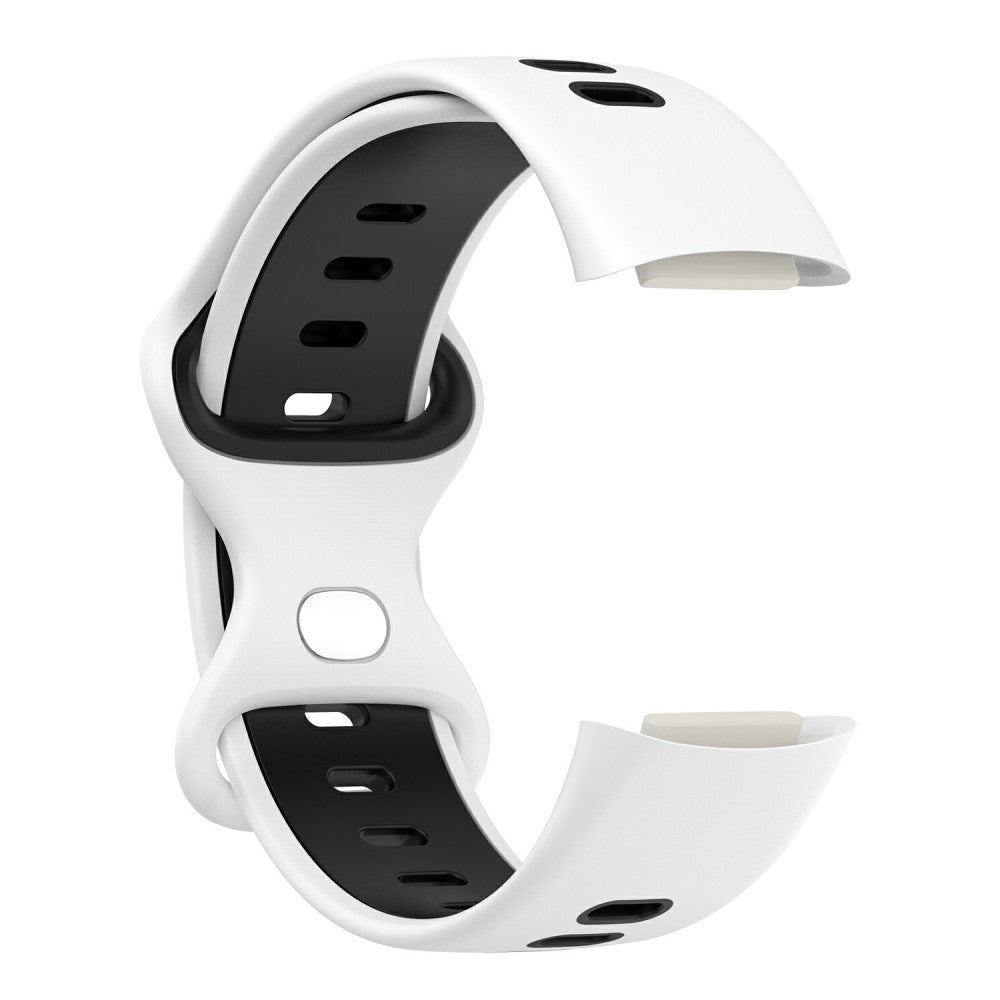 Rigtigt rart Fitbit Charge 5 Silikone Urrem - Hvid#serie_2