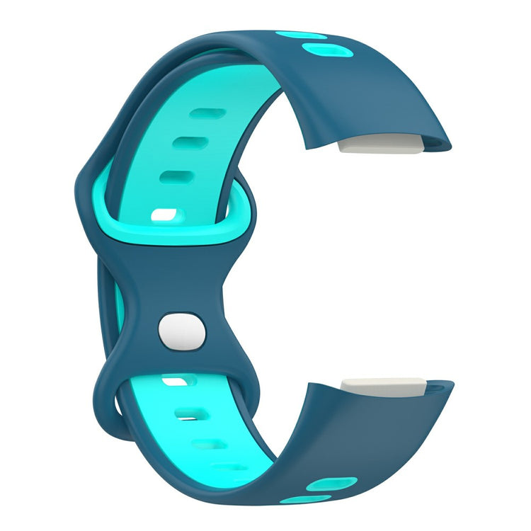Rigtigt flot Fitbit Charge 5 Silikone Rem - Blå#serie_8
