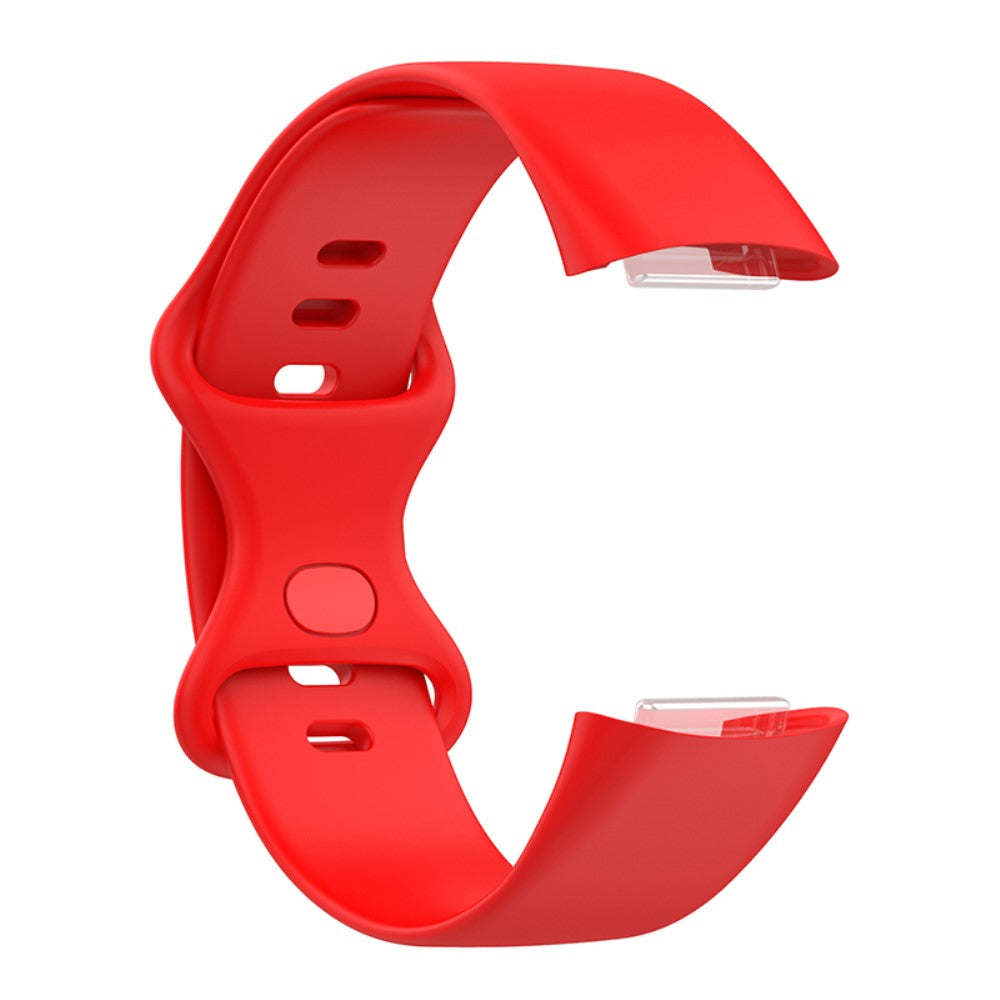 Sejt Fitbit Charge 5 Silikone Rem - Rød#serie_2