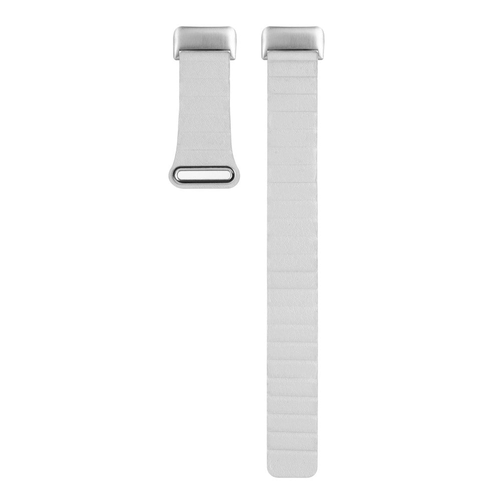 Flot Fitbit Charge 5 Ægte læder Rem - Hvid#serie_3