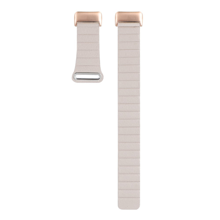 Flot Fitbit Charge 5 Ægte læder Rem - Hvid#serie_7