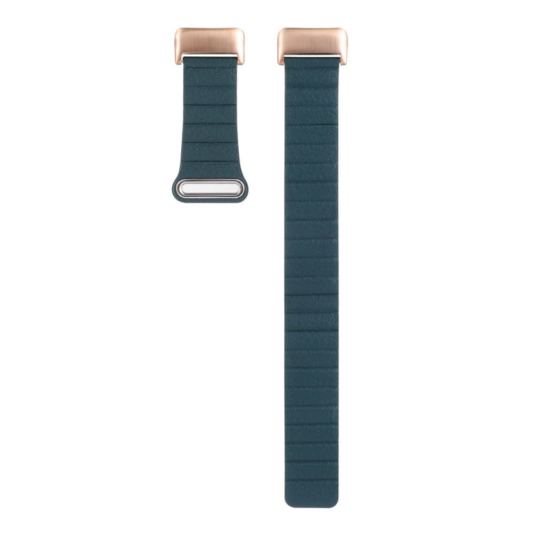 Flot Fitbit Charge 5 Ægte læder Rem - Grøn#serie_8