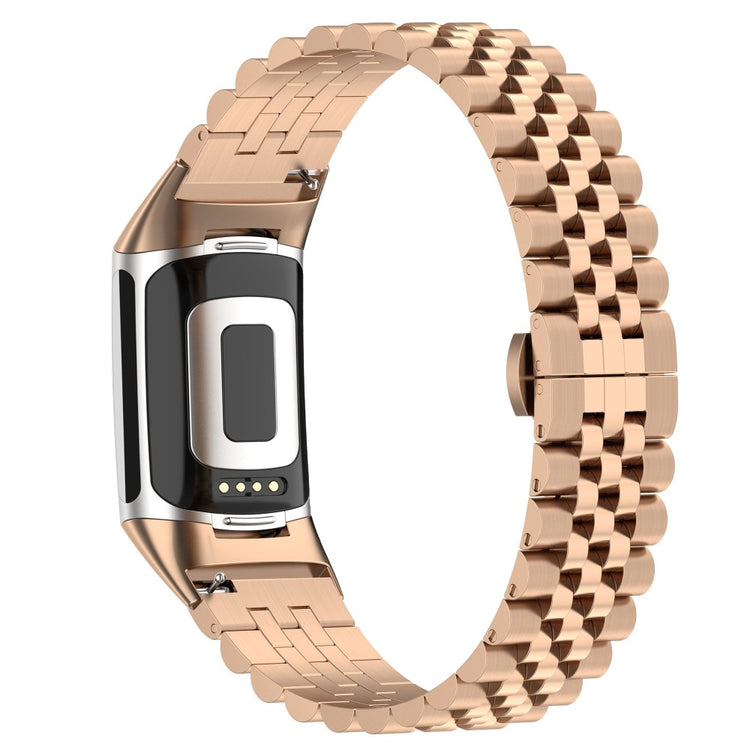 Alle Tiders Metal Rem passer til Fitbit Charge 5 - Pink#serie_5