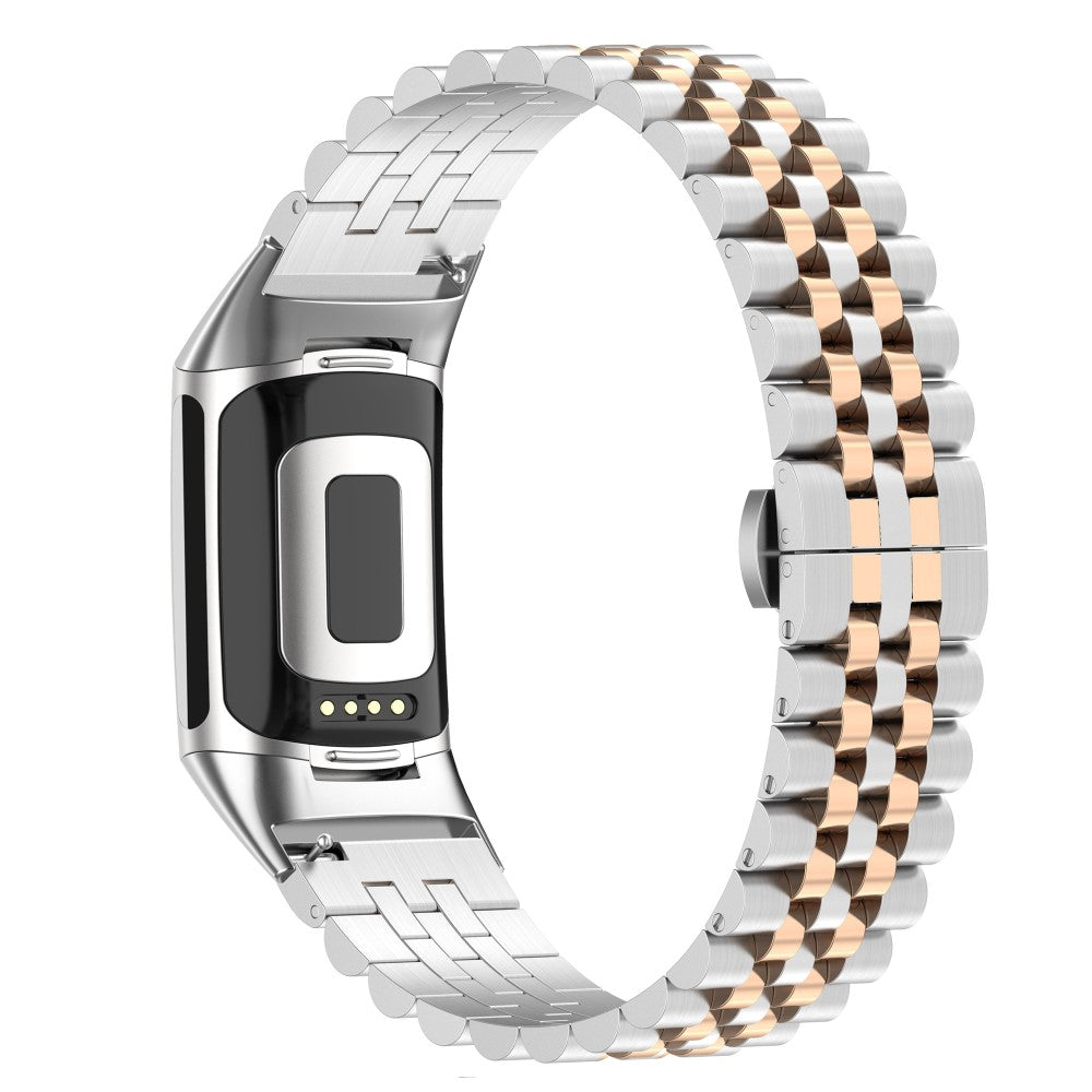 Alle Tiders Metal Rem passer til Fitbit Charge 5 - Sølv#serie_9