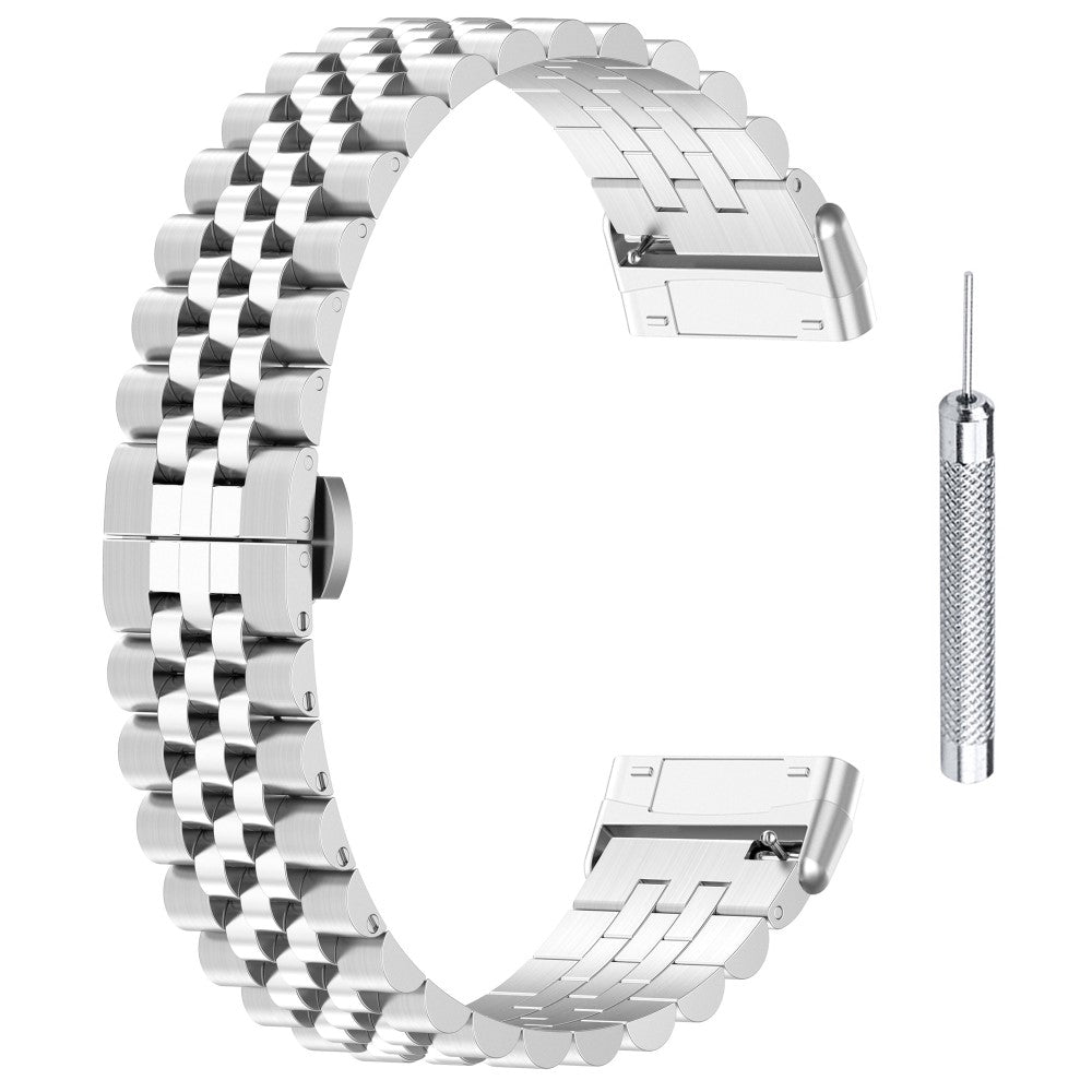 Skøn Metal Universal Rem passer til Fitbit Versa 4 / Fitbit Versa 3 - Sølv#serie_8
