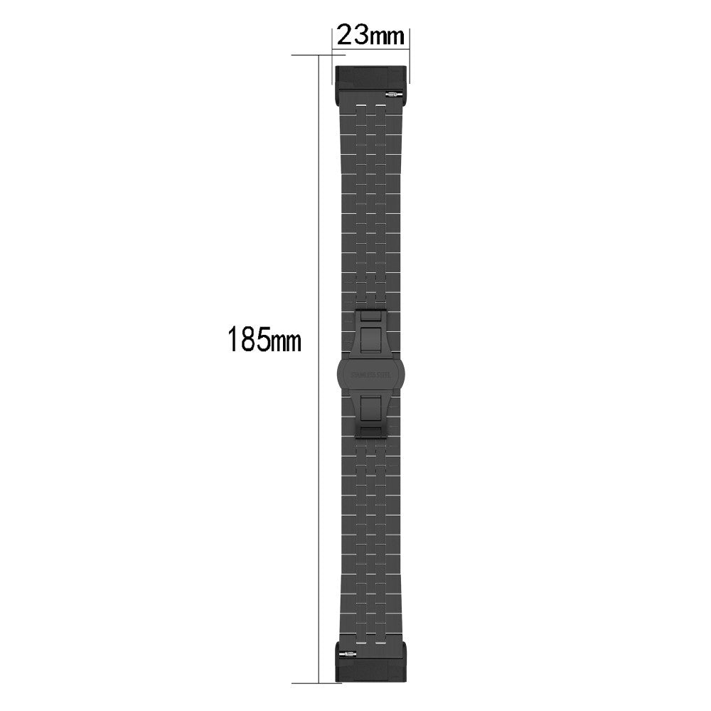 Sejt Metal Universal Rem passer til Fitbit Versa 4 / Fitbit Versa 3 - Sort#serie_7