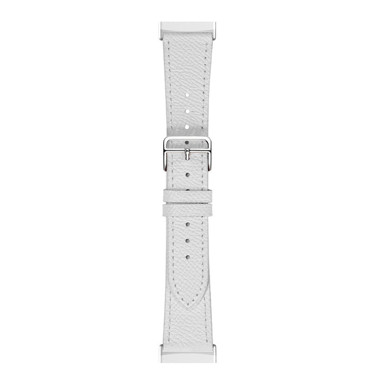 Rigtigt slidstærk Universal Fitbit Ægte læder Rem - Hvid#serie_6