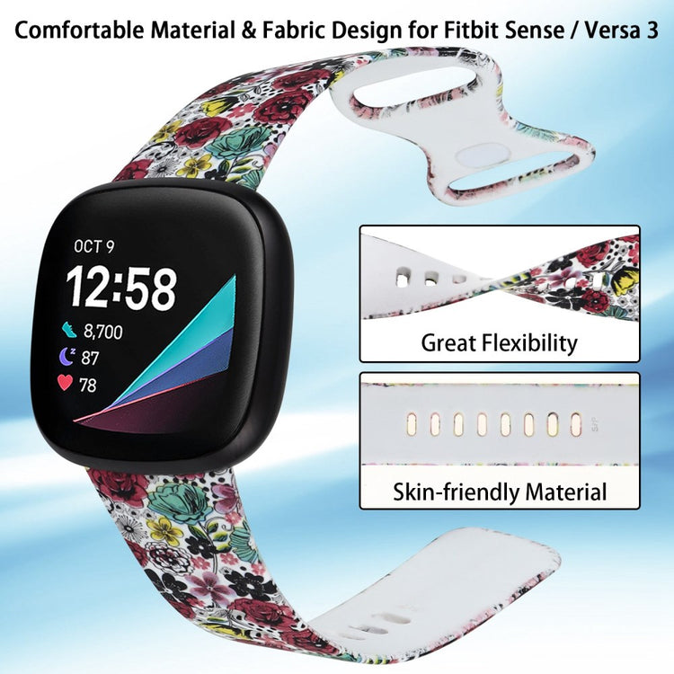 Nydelig Universal Fitbit Silikone Rem - Flerfarvet#serie_11