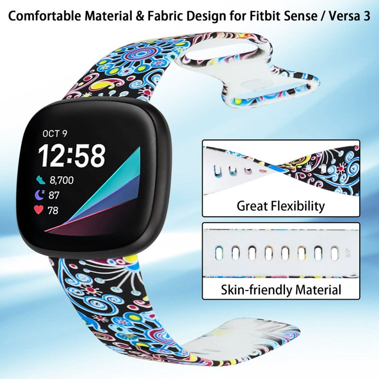 Nydelig Universal Fitbit Silikone Rem - Flerfarvet#serie_12