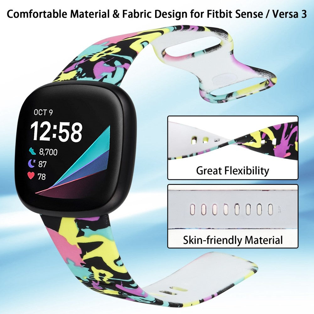 Nydelig Universal Fitbit Silikone Rem - Flerfarvet#serie_5
