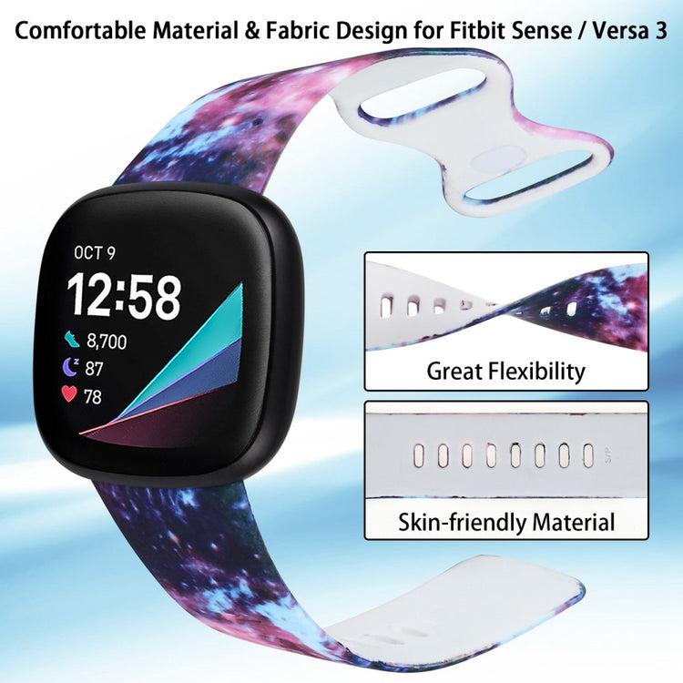 Nydelig Universal Fitbit Silikone Rem - Flerfarvet#serie_8