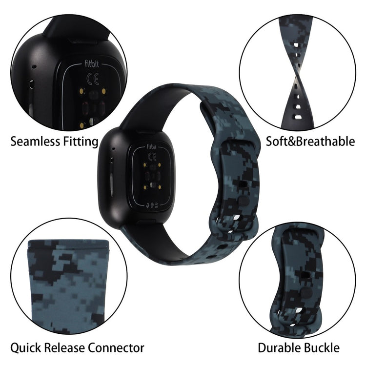 Nydelig Universal Fitbit Silikone Rem - Sort#serie_9