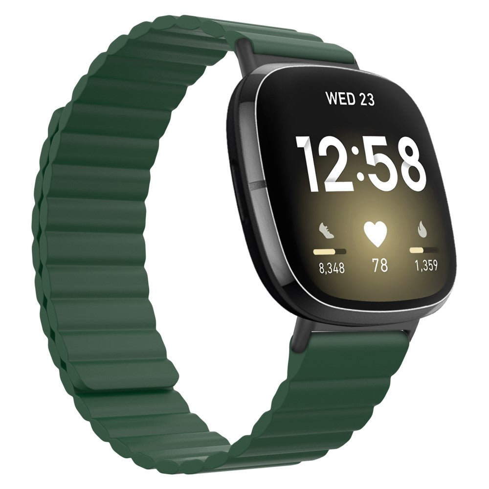 Yndigt Fitbit Sense 2 / Fitbit Versa 4 Silikone Rem - Grøn#serie_5