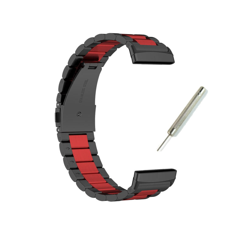 Klassisk Universal Fitbit Metal Rem - Rød#serie_2