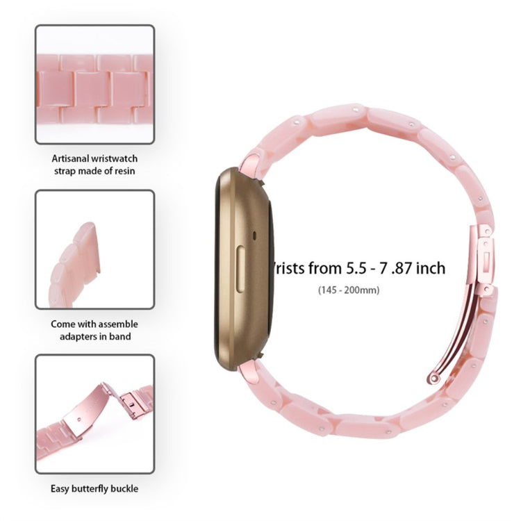 Mega pænt Fitbit Sense 2 / Fitbit Versa 4  Rem - Pink#serie_10