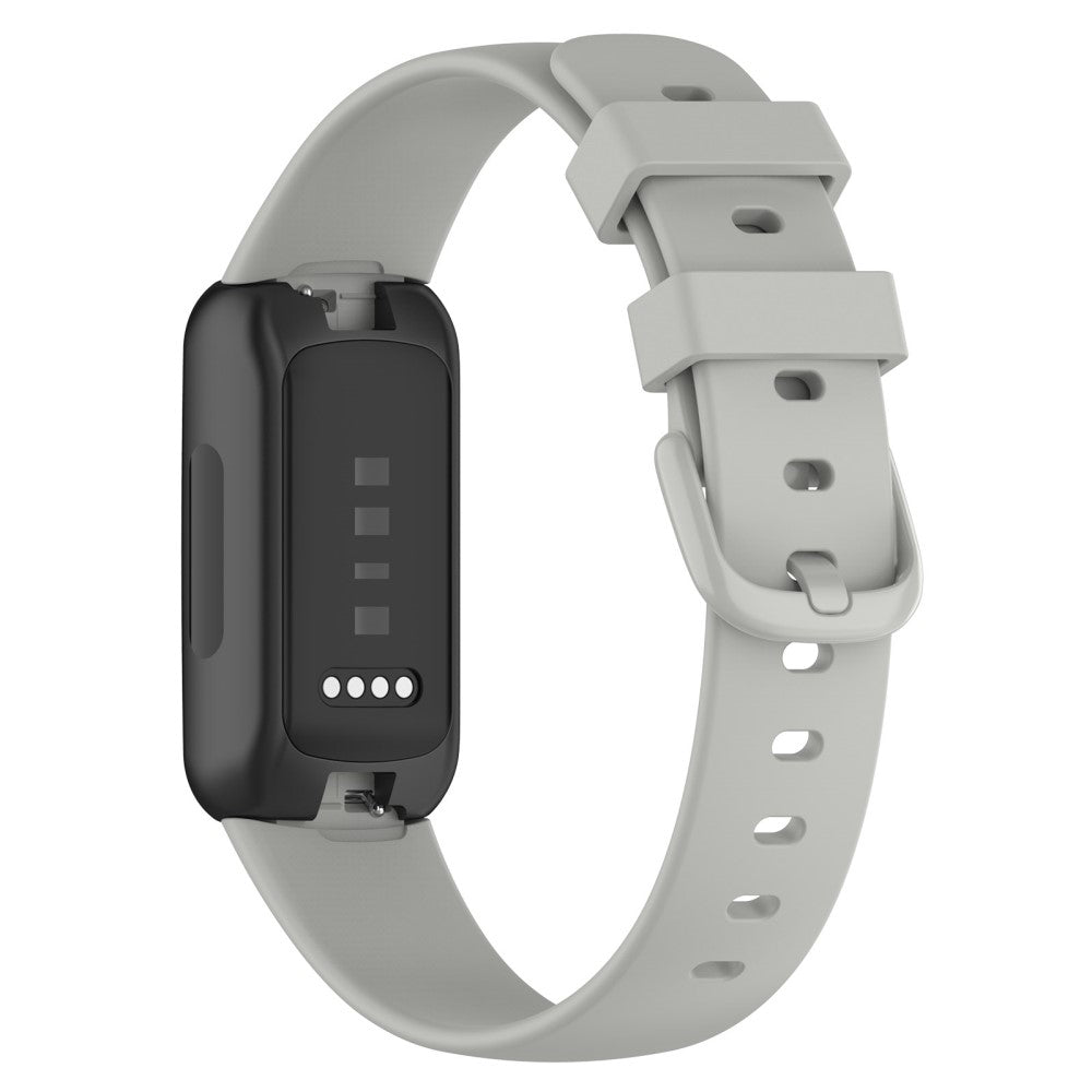 Mega elegant Fitbit Inspire 3 Silikone Rem - Størrelse: L - Sølv#serie_10
