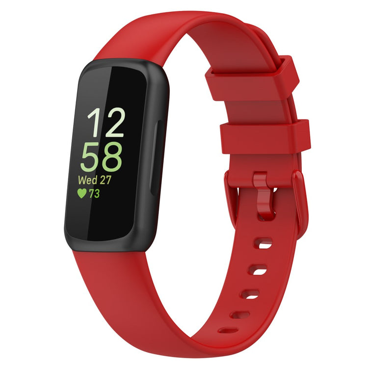 Helt vildt holdbart Fitbit Inspire 3 Silikone Rem - Rød#serie_6