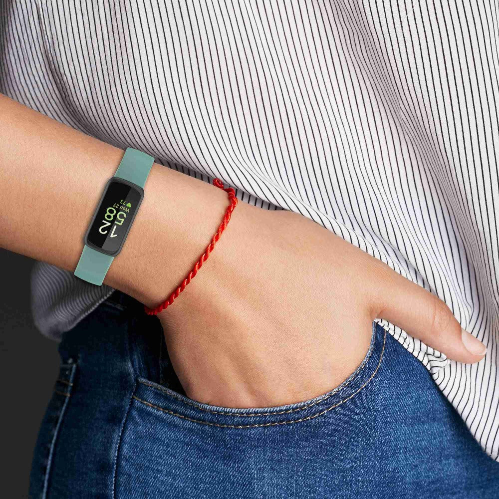 Helt vildt holdbart Fitbit Inspire 3 Silikone Rem - Hvid#serie_9
