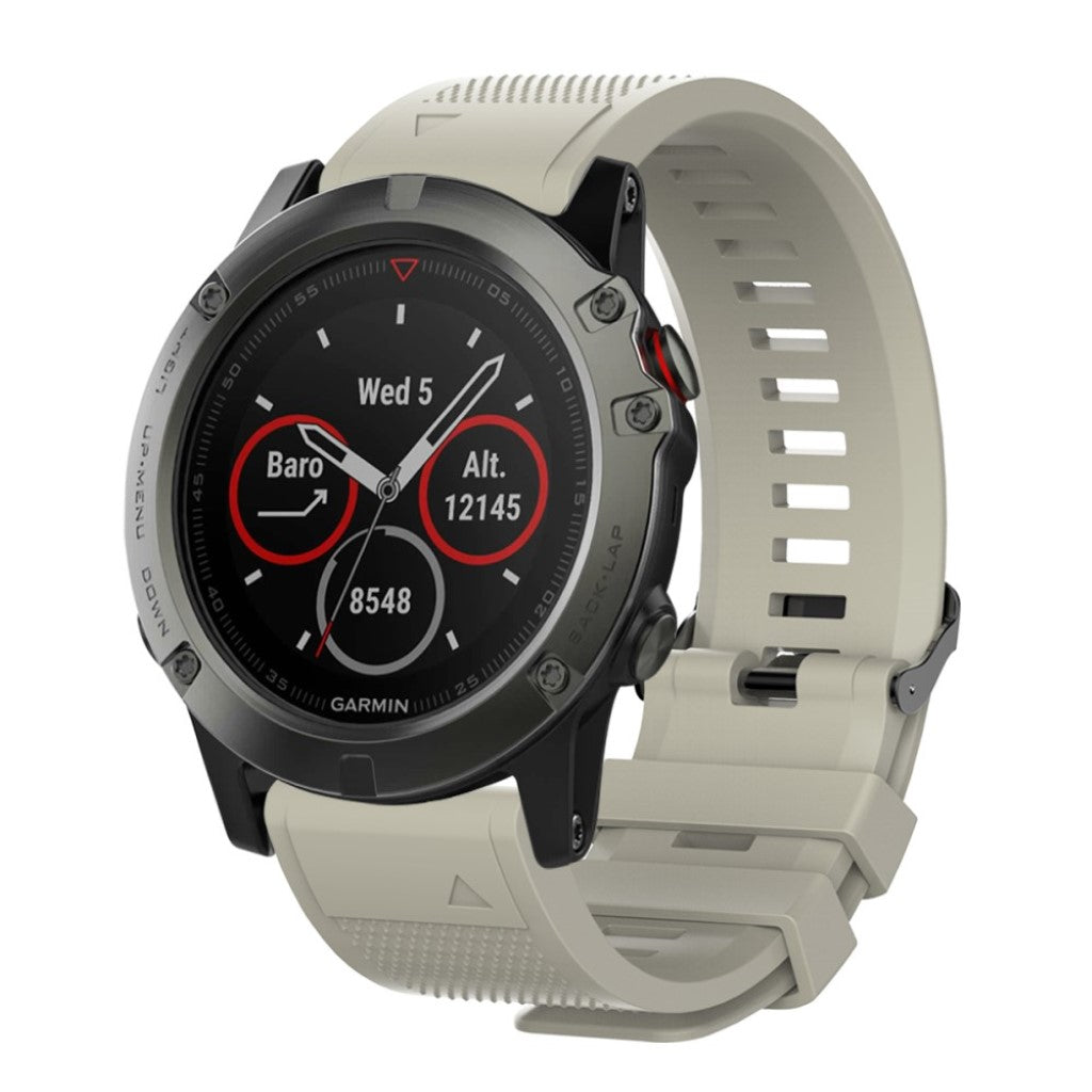 Supercool Universal Garmin Silikone Rem - Sølv#serie_6