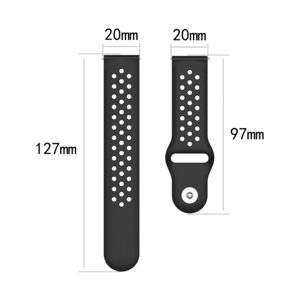 Super fed Universal Garmin Silikone Rem - Sort#serie_1