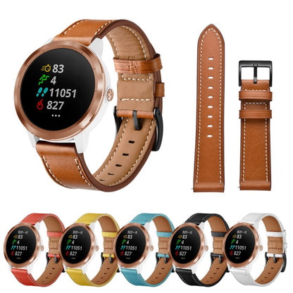 Fed Garmin Vivoactive 3 / Garmin Vivomove HR Ægte læder Rem - Brun#serie_1