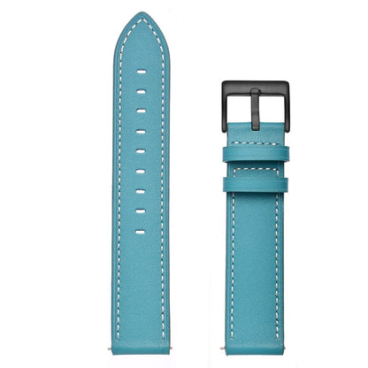 Fed Garmin Vivoactive 3 / Garmin Vivomove HR Ægte læder Rem - Blå#serie_6