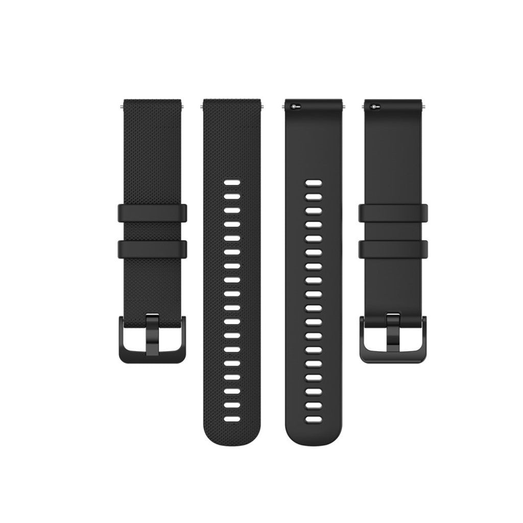 Fed Garmin Vivomove 3S / Garmin Vivoactive 4S Silikone Rem - Sort#serie_1