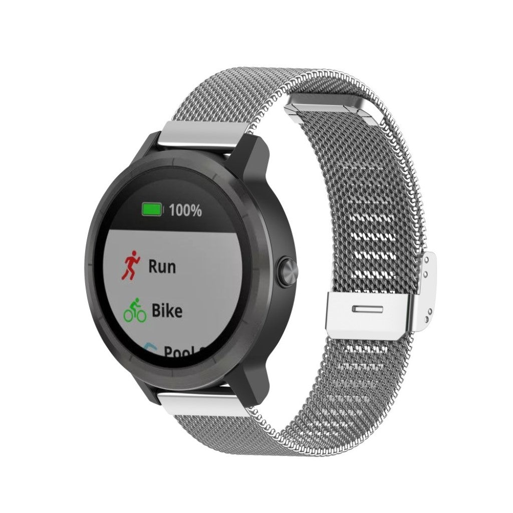 Rigtigt cool Universal Garmin Metal Rem - Sølv#serie_7