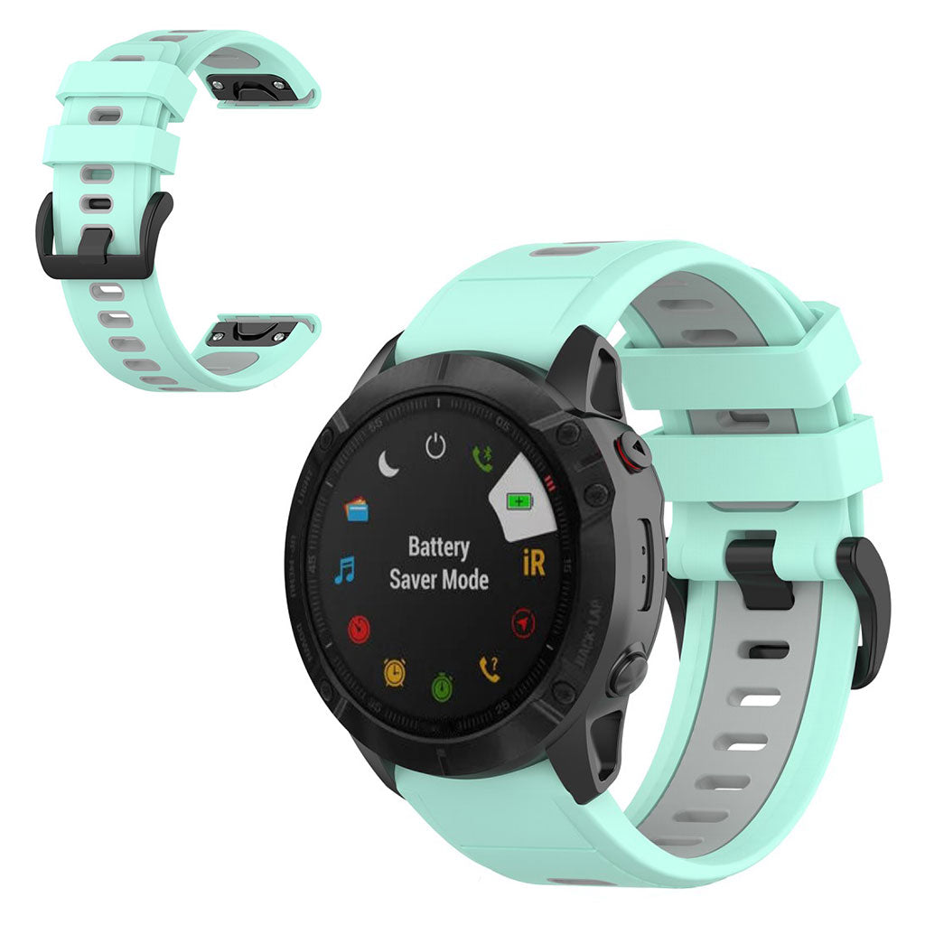 Super fint Garmin Fenix 6X Silikone Rem - Grøn#serie_5