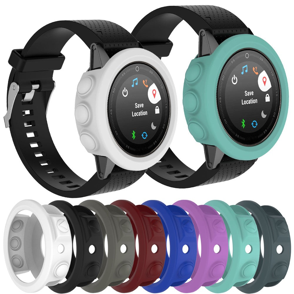 Garmin Fenix 5X  Silikone Bumper  - Sølv#serie_3