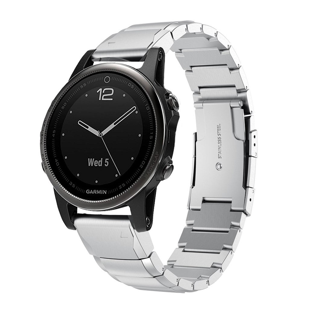 Yndigt Garmin Fenix 5S / Garmin Fenix 5S Plus Metal Rem - Sølv#serie_025