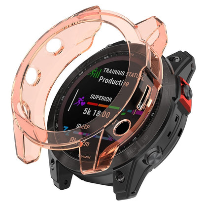 Garmin Fenix 7S Gennemsigtig Silikone Bumper  - Orange#serie_1