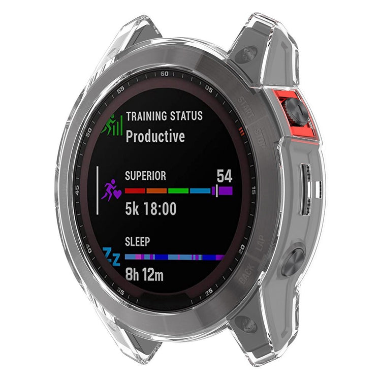 Fed Garmin Fenix 7 Silikone Cover - Gennemsigtig#serie_2