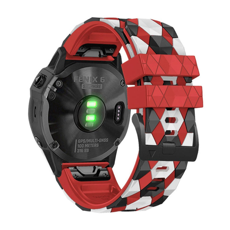 Rigtigt Sejt Silikone Universal Rem passer til Smartwatch - Rød#serie_3