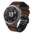 Pænt Kunstlæder Og Silikone Universal Rem passer til Garmin Smartwatch