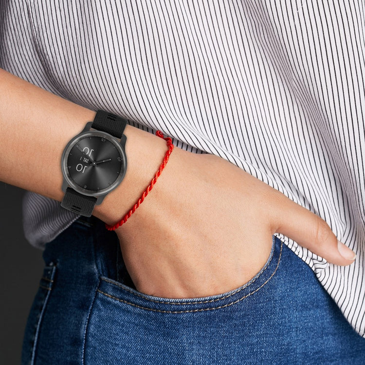 Vildt Skøn Silikone Universal Rem passer til Garmin Smartwatch - Sort#serie_1