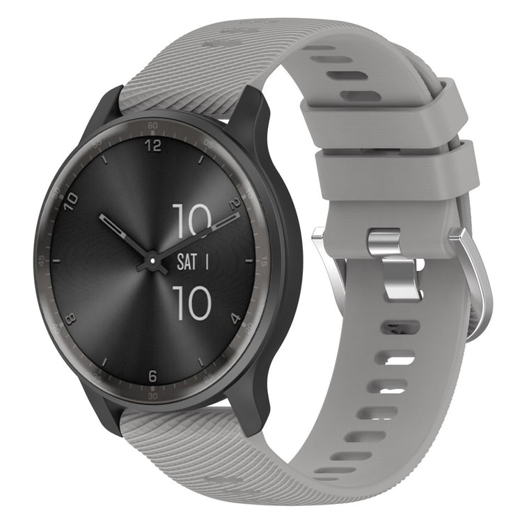 Vildt Skøn Silikone Universal Rem passer til Garmin Smartwatch - Sølv#serie_3