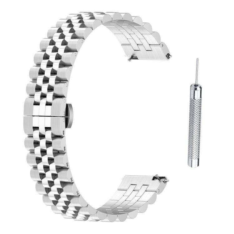 Rigtigt Cool Metal Universal Rem passer til Garmin Smartwatch - Sølv#serie_1
